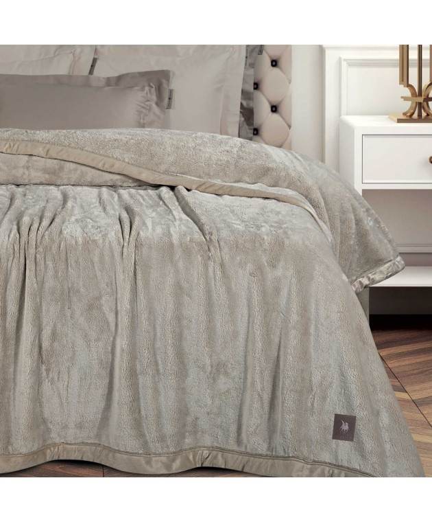 GREENWICH POLO CLUB ΚΟΥΒΕΡΤΑ VELOUR KING ESSENTIAL 3972 TAUPE 240Χ250 Κουβέρτες Βελουτέ King Size