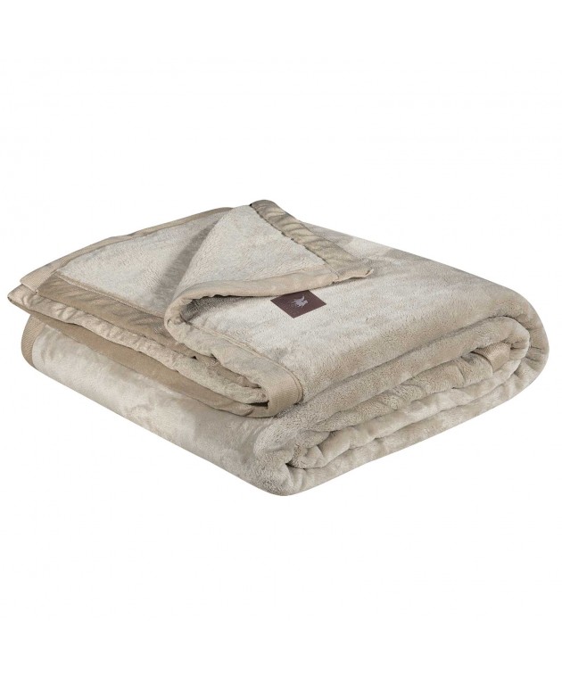 GREENWICH POLO CLUB ΚΟΥΒΕΡΤΑ VELOUR KING ESSENTIAL 3972 TAUPE 240Χ250 Κουβέρτες Βελουτέ King Size