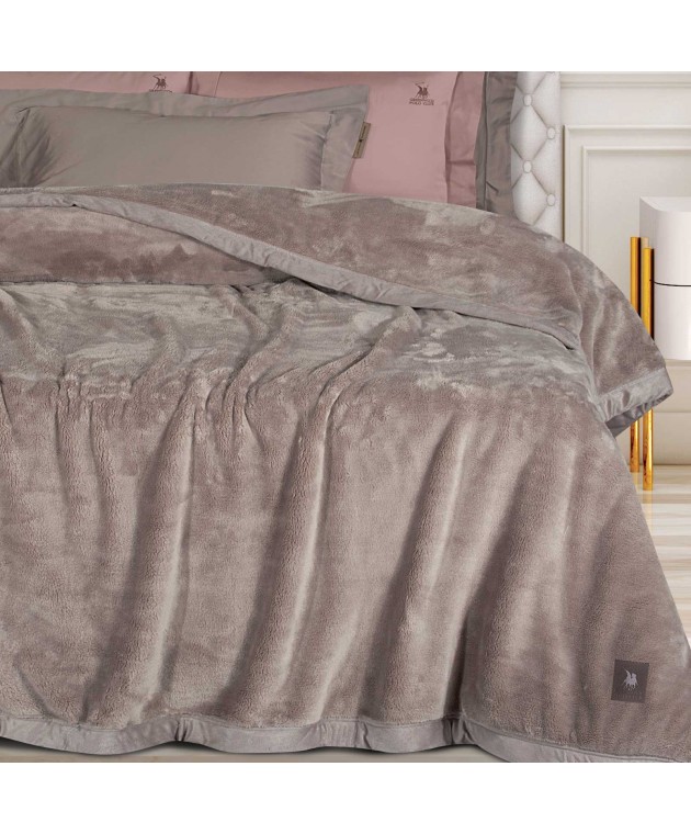 GREENWICH POLO CLUB ΚΟΥΒΕΡΤΑ VELOUR KING ESSENTIAL 3973 DUSTY LILAC 240Χ250 Κουβέρτες Βελουτέ King Size