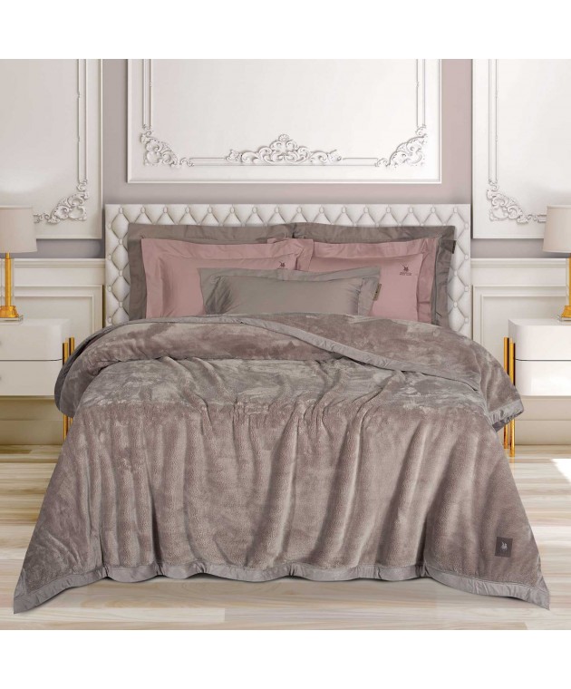 GREENWICH POLO CLUB ΚΟΥΒΕΡΤΑ VELOUR KING ESSENTIAL 3973 DUSTY LILAC 240Χ250 Κουβέρτες Βελουτέ King Size