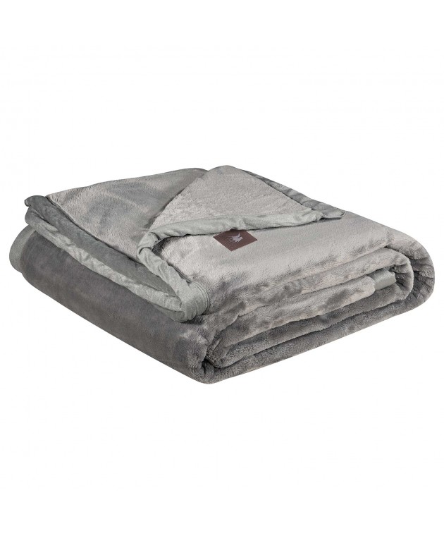 GREENWICH POLO CLUB ΚΟΥΒΕΡΤΑ VELOUR KING ESSENTIAL 3971 GREY 240Χ250 Κουβέρτες Βελουτέ King Size