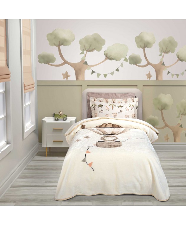 GREENWICH POLO CLUB ΚΟΥΒΕΡΤΑ VELOUR JUNIOR ESSENTIAL 8860 TAUPE 160Χ220 Κουβέρτες Βελουτέ