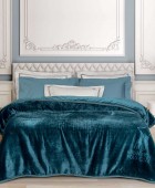 GREENWICH POLO CLUB ΚΟΥΒΕΡΤΑ VELOUR ΥΠΕΡΔΙΠΛΗ ESSENTIAL 3498 DARK AQUAMARINE 220Χ240 Κουβέρτες Βελουτέ Υπέρδιπλες
