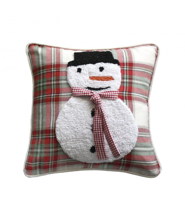 DAS HOME CHRISTMAS ΜΑΞΙΛΑΡΙ ΦΙΓΟΥΡΑΣ 40X40 0847 RED, WHITE Μαξιλαράκια Χριστουγεννιάτικα Διακοσμητικά