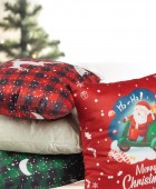 DAS HOME CHRISTMAS ΜΑΞΙΛΑΡΙ ΦΙΓΟΥΡΑΣ 45X45 0852 RED Μαξιλαράκια Χριστουγεννιάτικα Διακοσμητικά