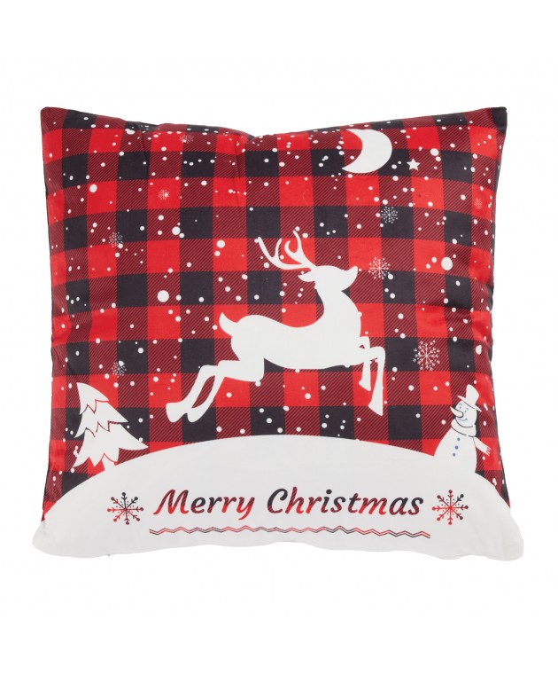 DAS HOME CHRISTMAS ΜΑΞΙΛΑΡΙ ΦΙΓΟΥΡΑΣ 45X45 0853 RED Μαξιλαράκια Χριστουγεννιάτικα Διακοσμητικά