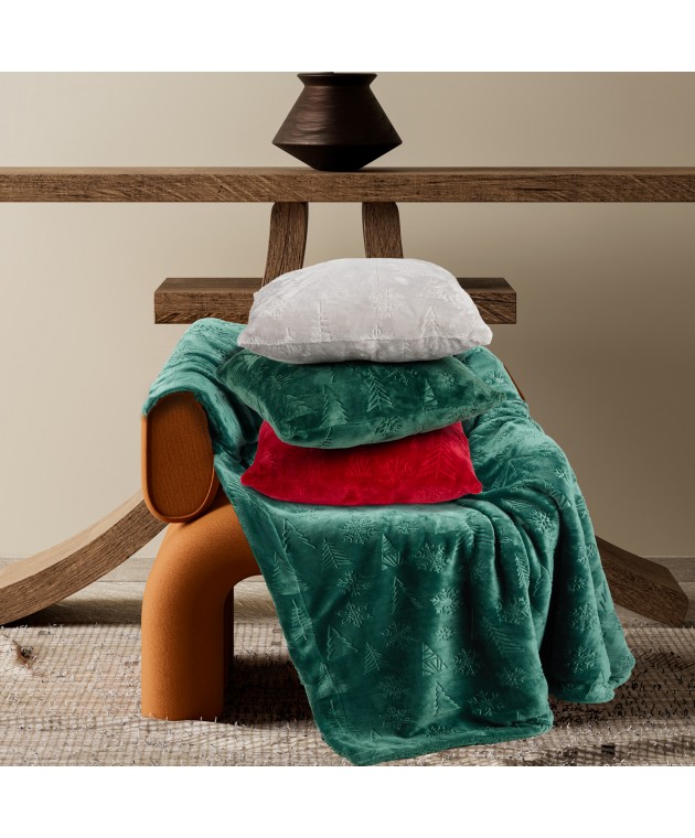 DAS HOME ΜΑΞΙΛΑΡΙ ΦΙΓΟΥΡΑΣ 40X40 CHRISTMAS 1373 GREY Μαξιλαράκια Χριστουγεννιάτικα Διακοσμητικά