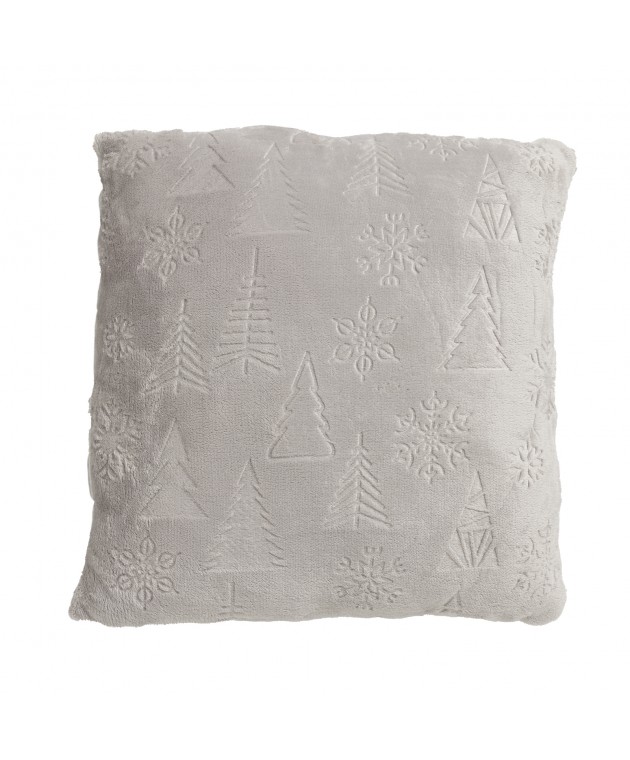 DAS HOME ΜΑΞΙΛΑΡΙ ΦΙΓΟΥΡΑΣ 40X40 CHRISTMAS 1373 GREY Μαξιλαράκια Χριστουγεννιάτικα Διακοσμητικά