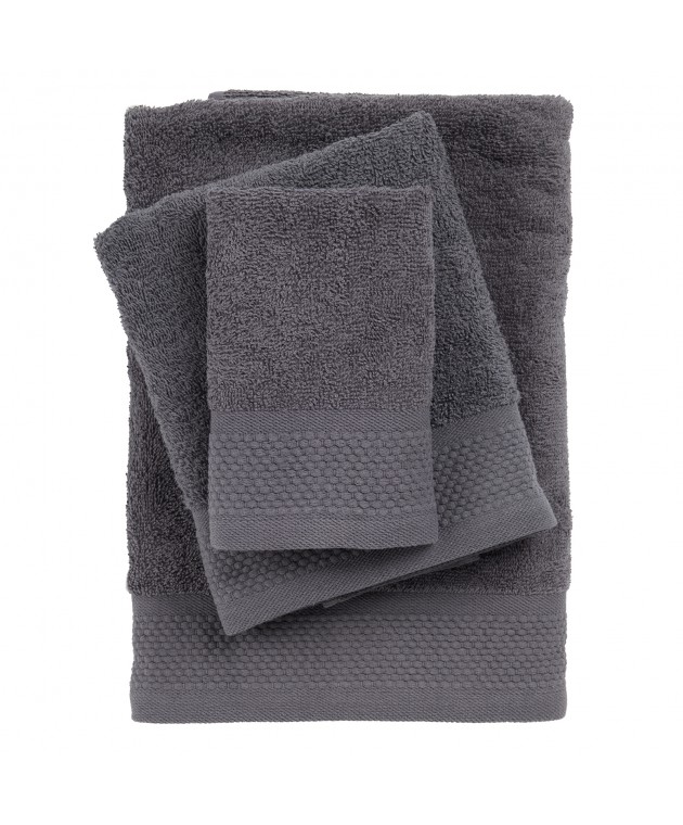 DAS HOME ΣΕΤ ΠΕΤΣΕΤΕΣ 3ΤΕΜΑΧΙΩΝ BEST 0835 DARK GREY Σετ πετσέτες Mπάνιου