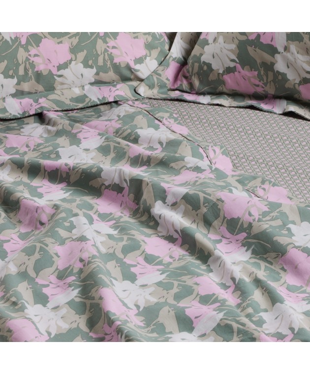 DAS HOME ΣΕΤ ΣΕΝΤΟΝΙΑ ΥΠΕΡΔΙΠΛΑ DAILY 3175 GREEN, PINK 240Χ260 Σεντόνια Υπέρδιπλα