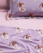 DAS KIDS ΣΕΤ ΣΕΝΤΟΝΙΑ ΜΟΝΑ 4972 PINK, PURPLE 170Χ260 Παιδικά Σεντόνια