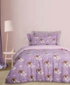 DAS KIDS ΣΕΤ ΣΕΝΤΟΝΙΑ ΜΟΝΑ 4972 PINK, PURPLE 170Χ260 Παιδικά Σεντόνια