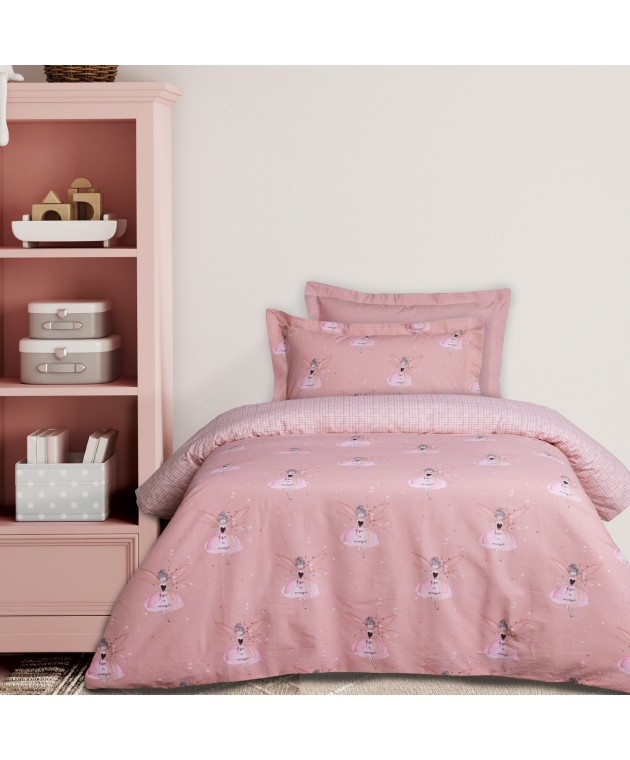 DAS KIDS ΣΕΤ ΣΕΝΤΟΝΙΑ ΜΟΝΑ 4973 PINK 170Χ260 Παιδικά Σεντόνια