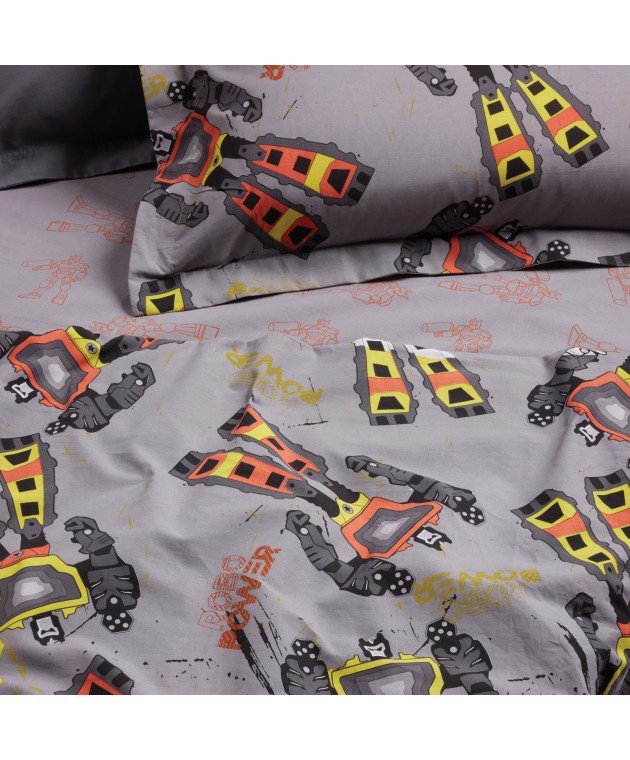 DAS KIDS ΣΕΤ ΣΕΝΤΟΝΙΑ ΜΟΝΑ 4974 GREY 170Χ260 Παιδικά Σεντόνια