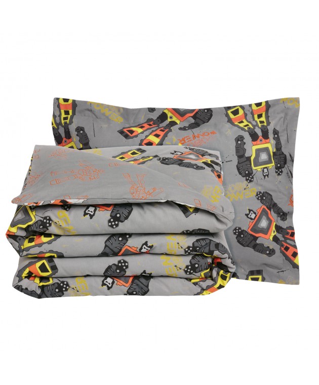 DAS KIDS ΣΕΤ ΣΕΝΤΟΝΙΑ ΜΟΝΑ 4974 GREY 170Χ260 Παιδικά Σεντόνια