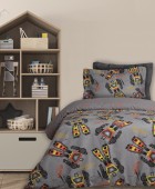 DAS KIDS ΣΕΤ ΣΕΝΤΟΝΙΑ ΜΟΝΑ 4974 GREY 170Χ260 Παιδικά Σεντόνια