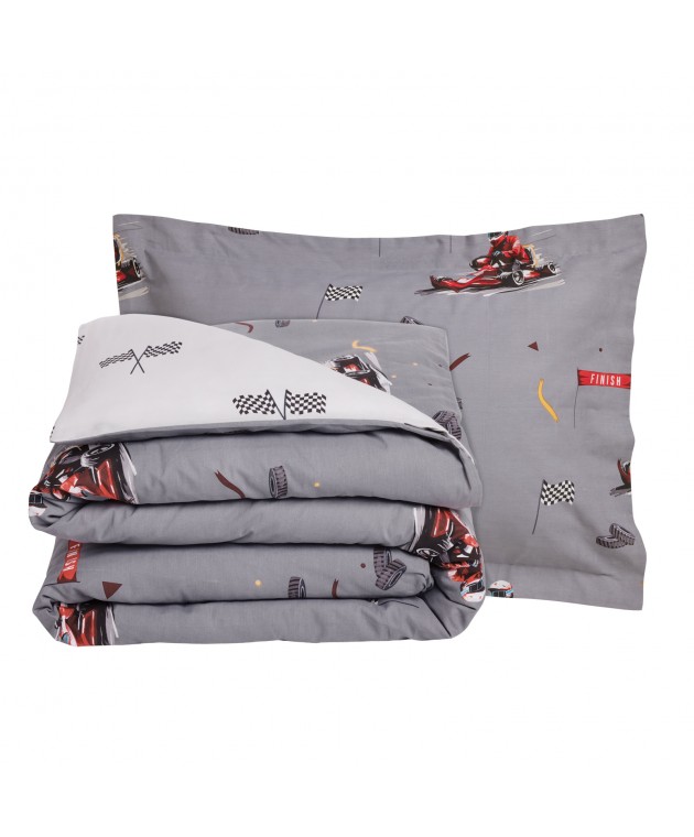 DAS KIDS ΣΕΤ ΣΕΝΤΟΝΙΑ ΜΟΝΑ 4976 GREY 170Χ260 Παιδικά Σεντόνια
