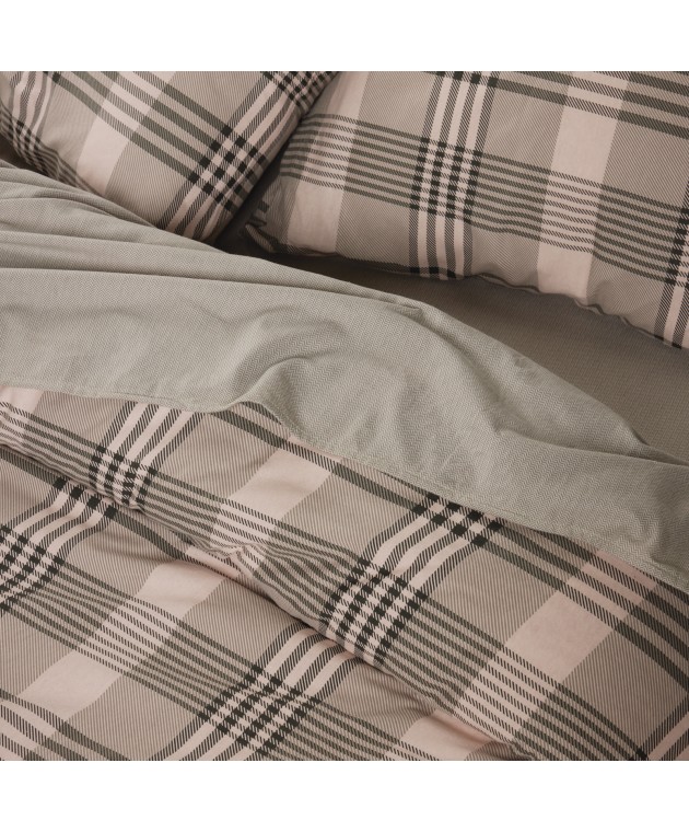 DAS HOME ΣΕΤ ΣΕΝΤΟΝΙΑ ΜΟΝΑ HAPPY FLANNEL 9679 BEIGE, OLIVE 170Χ260 Σεντόνια Φανελένια Μονά
