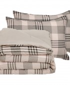 DAS HOME ΣΕΤ ΣΕΝΤΟΝΙΑ ΜΟΝΑ HAPPY FLANNEL 9679 BEIGE, OLIVE 170Χ260 Σεντόνια Φανελένια Μονά