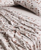 DAS HOME ΣΕΤ ΣΕΝΤΟΝΙΑ ΜΟΝΑ HAPPY FLANNEL 9681 BEIGE, BROWN 170Χ260 Σεντόνια Φανελένια Μονά