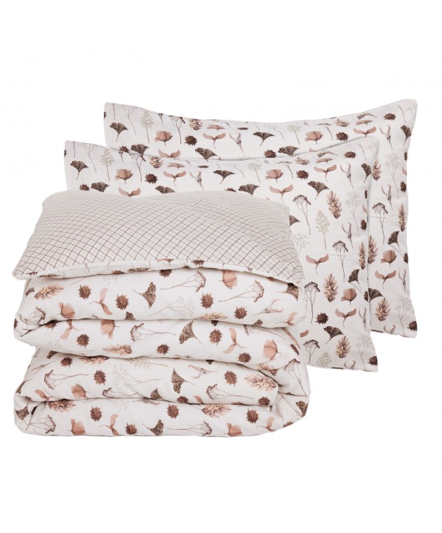 DAS HOME ΣΕΤ ΣΕΝΤΟΝΙΑ ΜΟΝΑ HAPPY FLANNEL 9681 BEIGE, BROWN 170Χ260 Σεντόνια Φανελένια Μονά