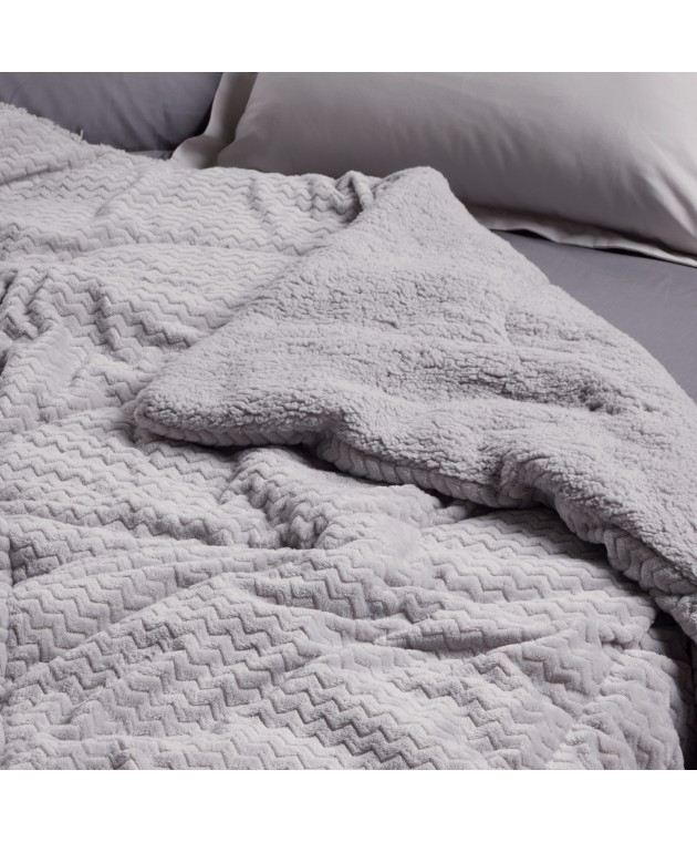 DAS HOME ΚΟΥΒΕΡΤΟΠΑΠΛΩΜΑ SHERPA ΥΠΕΡΔΙΠΛΟ 1368 GREY 220Χ240 Κουβερτοπαπλώματα  Υπέρδιπλα