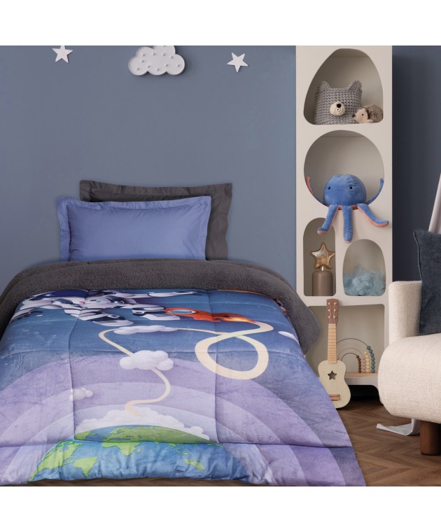 DAS KIDS ΚΟΥΒΕΡΤΟΠΑΠΛΩΜΑ 160Χ220 4975 BLUE, GREY ΝΕΕΣ ΑΦΙΞΕΙΣ