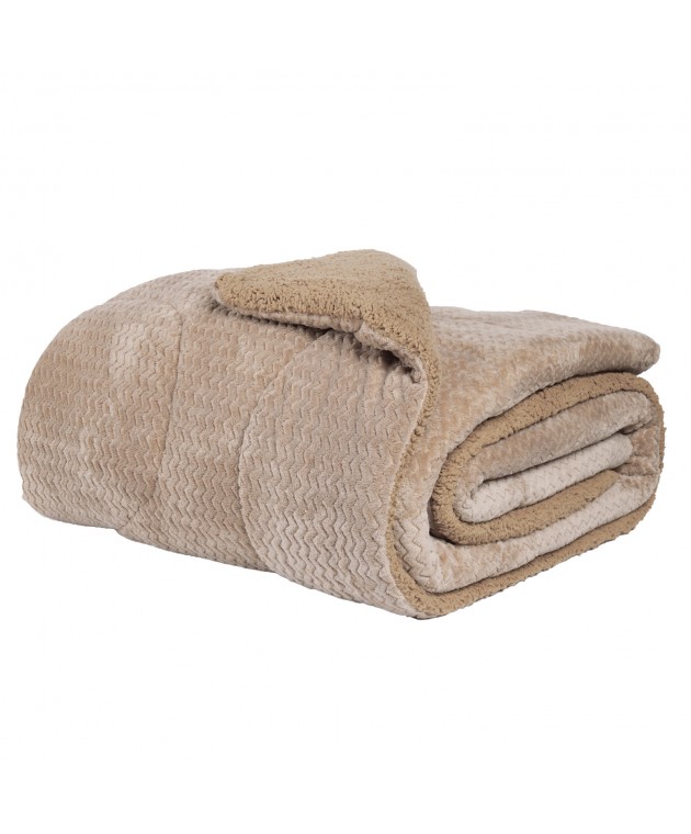 DAS HOME ΚΟΥΒΕΡΤΟΠΑΠΛΩΜΑ SHERPA ΜΟΝΟ 1367 TAUPE 160Χ220 Κουβερτοπαπλώματα Μονά