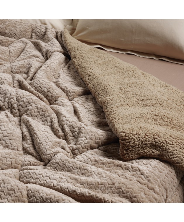 DAS HOME ΚΟΥΒΕΡΤΟΠΑΠΛΩΜΑ SHERPA ΜΟΝΟ 1367 TAUPE 160Χ220 Κουβερτοπαπλώματα Μονά