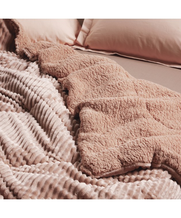DAS HOME ΚΟΥΒΕΡΤΟΠΑΠΛΩΜΑ SHERPA ΜΟΝΟ 1363 NUDE 160Χ220 Κουβερτοπαπλώματα Μονά