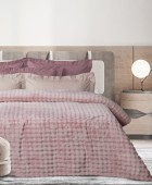 DAS HOME ΚΟΥΒΕΡΤΑ BUBBLE FLEECE 220Χ240 1372 DUSTY LILAC Κουβέρτες Fleece Υπέρδιπλες