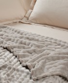 DAS HOME ΚΟΥΒΕΡΤΑ BUBBLE FLEECE 240Χ260 1370 TAUPE Κουβέρτες Fleece King Size