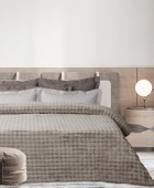 DAS HOME ΚΟΥΒΕΡΤΑ BUBBLE FLEECE 240Χ260 1370 TAUPE Κουβέρτες Fleece King Size