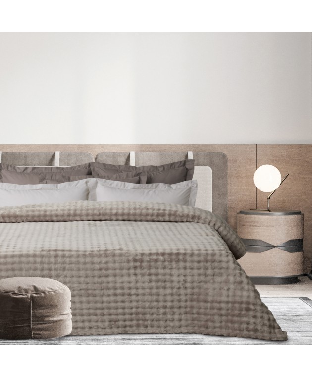 DAS HOME ΚΟΥΒΕΡΤΑ BUBBLE FLEECE 240Χ260 1370 TAUPE Κουβέρτες Fleece King Size