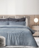 DAS HOME ΚΟΥΒΕΡΤΑ BUBBLE FLEECE 240Χ260 1371 LIGHT BLUE Κουβέρτες Fleece King Size