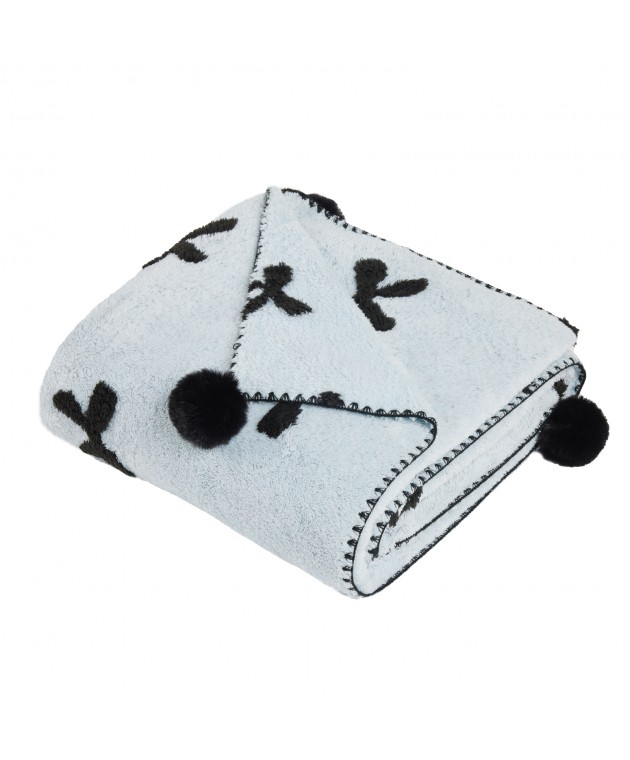 DAS HOME ΚΟΥΒΕΡΤΑ ΚΑΝΑΠΕ JACQUARD FLEECE 1380 LIGHT BLUE 130Χ170 Κουβέρτες Kαναπέ