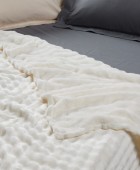 DAS HOME ΚΟΥΒΕΡΤΑ BUBBLE FLEECE 160Χ220 1369 IVORY Κουβέρτες Fleece Μονές