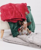 DAS HOME ΚΟΥΒΕΡΤΑ FLEECE 130Χ170 CHRISTMAS 1373 GREY Ριχτάρια - Κουβέρτες καναπέ Χριστουγεννιάτικες