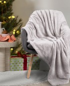 DAS HOME ΚΟΥΒΕΡΤΑ FLEECE 130Χ170 CHRISTMAS 1373 GREY Ριχτάρια - Κουβέρτες καναπέ Χριστουγεννιάτικες