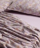 DAS HOME ΣΕΤ ΠΑΠΛΩΜΑΤΟΘΗΚΗ ΜΟΝΗ HAPPY FLANNEL 9682 GREY, LILAC 160Χ240 Παπλωματοθήκες  Μονές Φανελένιες