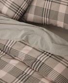 DAS HOME ΣΕΤ ΠΑΠΛΩΜΑΤΟΘΗΚΗ ΜΟΝΗ HAPPY FLANNEL 9679 BEIGE, OLIVE 160Χ240 Παπλωματοθήκες  Μονές Φανελένιες