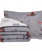 DAS KIDS ΣΕΤ ΠΑΠΛΩΜΑΤΟΘΗΚΗ ΜΟΝΗ 4976 GREY 160Χ240 Παιδικές Παπλωματοθήκες