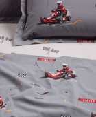 DAS KIDS ΣΕΤ ΠΑΠΛΩΜΑΤΟΘΗΚΗ ΜΟΝΗ 4976 GREY 160Χ240 Παιδικές Παπλωματοθήκες