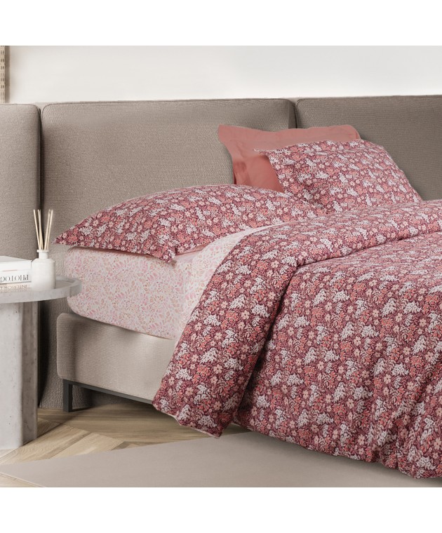 DAS HOME ΣΕΤ ΠΑΠΛΩΜΑΤΟΘΗΚΗ ΜΟΝΗ CASUAL 5433 BORDEAUX, NUDE 160Χ240 Παπλωματοθήκες Μονές