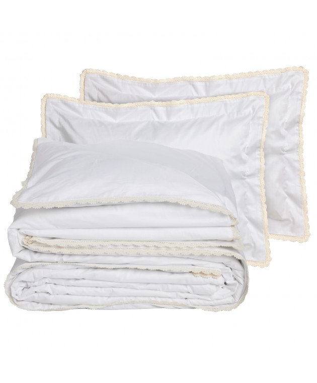 DAS HOME ΠΑΠΛΩΜΑΤΟΘΗΚΗ ΣΕΤ KING PRESTIGE 1708 WHITE 240Χ260 Παπλωματοθήκες King Size Μονόχρωμες