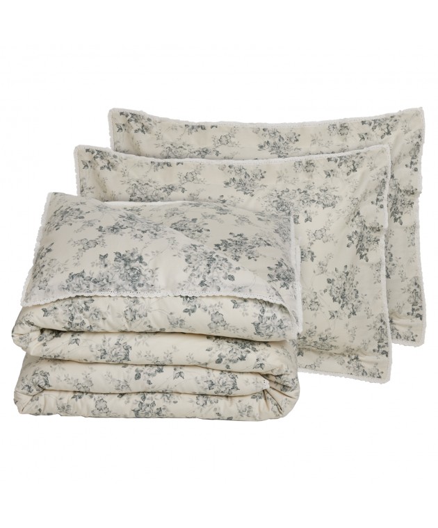 DAS HOME ΠΑΠΛΩΜΑΤΟΘΗΚΗ ΣΕΤ ΥΠΕΡΔΙΠΛΗ PRESTIGE 1712 GREY, IVORY 220Χ240 Παπλωματοθήκες Υπέρδιπλες