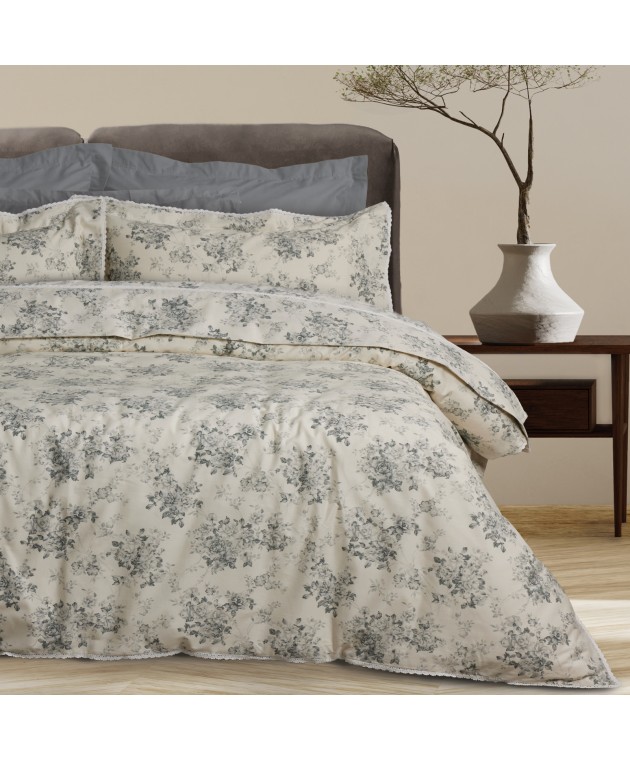 DAS HOME ΠΑΠΛΩΜΑΤΟΘΗΚΗ ΣΕΤ ΥΠΕΡΔΙΠΛΗ PRESTIGE 1712 GREY, IVORY 220Χ240 Παπλωματοθήκες Υπέρδιπλες