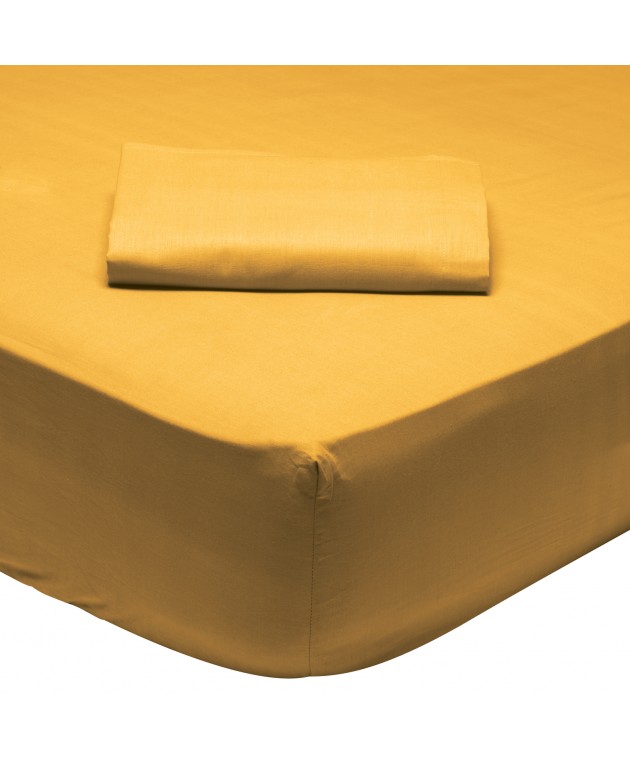 DAS HOME ΣΕΝΤΟΝΙ KING ΜΕ ΛΑΣΤΙΧΟ MUSTARD 1019 MUSTARD 180Χ200+35 King Size