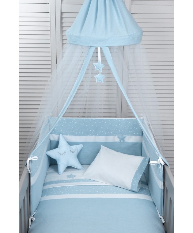 Oliver Baby des.371 Σετ Προίκας 3τ Μουσελίνα Σιέλ