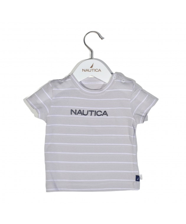 T-Shirt Jersey Organic Design 15 Γκρι Ριγέ 98cm 3 ετών